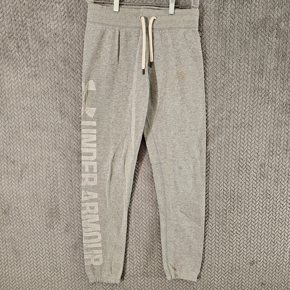 Under Armour Mens Rival Fleece Joggers Gray Big Logo Sweatpants 9VSBCY4V01403